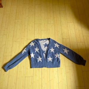 Blue and Cream Star Cardigan